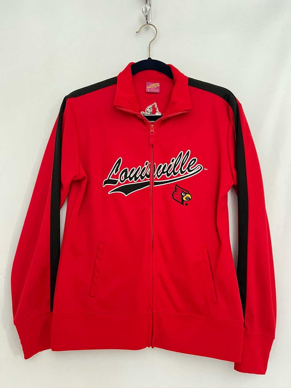 Campus Heritage |  Louisville Cardinals | Full Zip Track Jacket | Red | Size L
